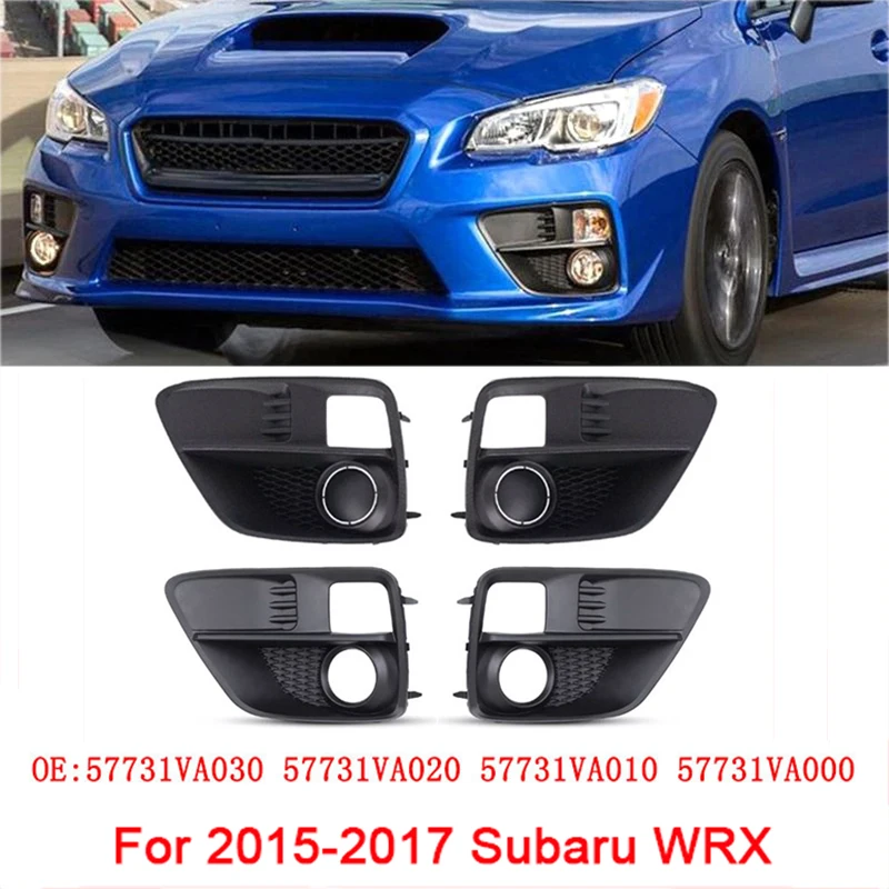 

ABS Black Car Front Bumper Fog Light Cover Lower Bezels Grille for Subaru WRX 2015-2017 57731VA030 57731VA020 57731VA010