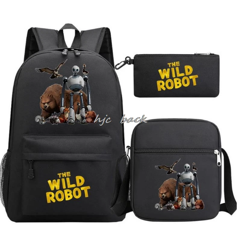 Neue The Wild Robot Jungen Mädchen Kinder Schule Buch Taschen Frauen Männer Rucksack Teenager Schultasche Studenten Laptop Reise Rucksäcke