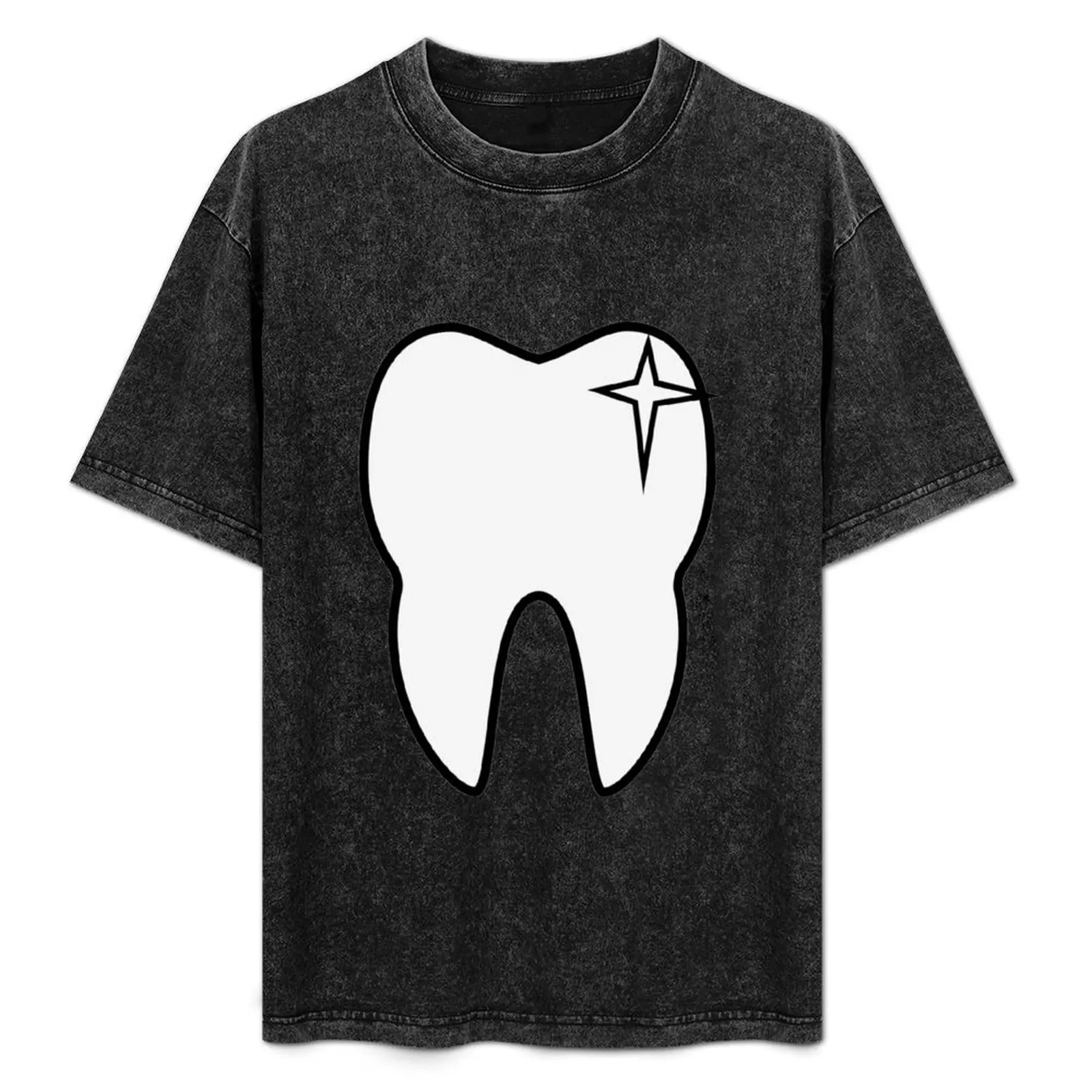 

Tooth T-Shirt Basic Plain Short Sleeve Crew Neck Tee