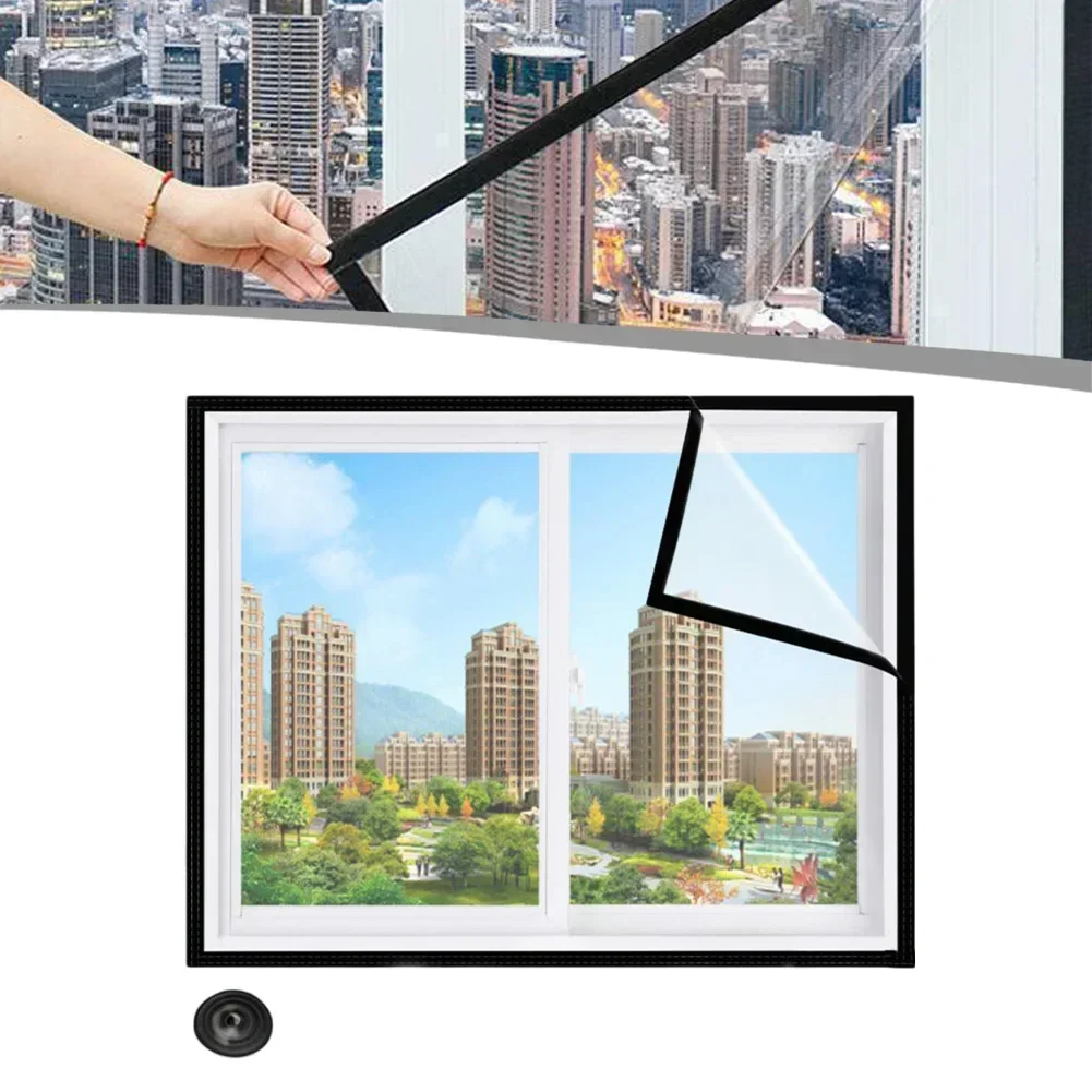 

Window Insulation Kit Window Heat Insulation Film Warm Film In Winter Cuttable Adjustable Transparent Plastic Film For Window