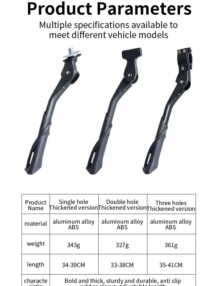 AliExpress NONE Adjustable Road Bicycle Kickstand High Strength Aluminium Alloy Bike Stand For MTB/Snow/Folding Bike/Electric Vehicle