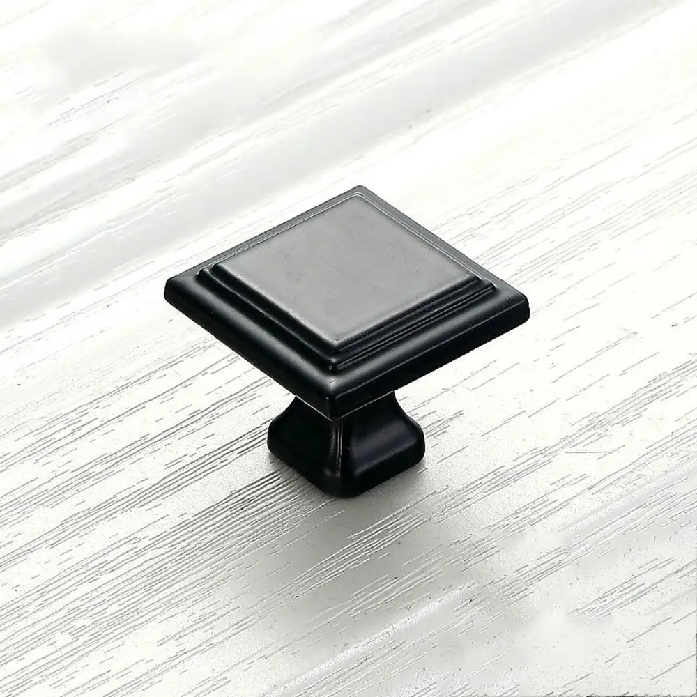 Matte Black with Screw Kitchen Door Pulls Wardrobe Cabinet Handles Furniture Hardware Cupboard Knobs Drawer Pulls