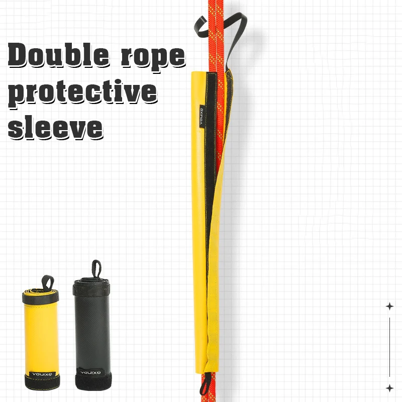 Double Rope Protection Sleeve For Outdoor Climbing, Mountaineering, And High-Altitude Work - PVC Wear-Resistant Rope Gear