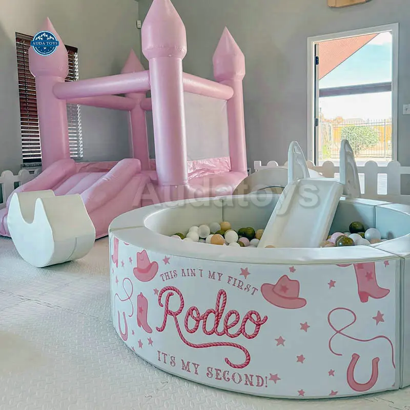 10X10Ft Mini Portable Commercial Softplay Playground White Soft Play Set For Baby Birthday Party Hire