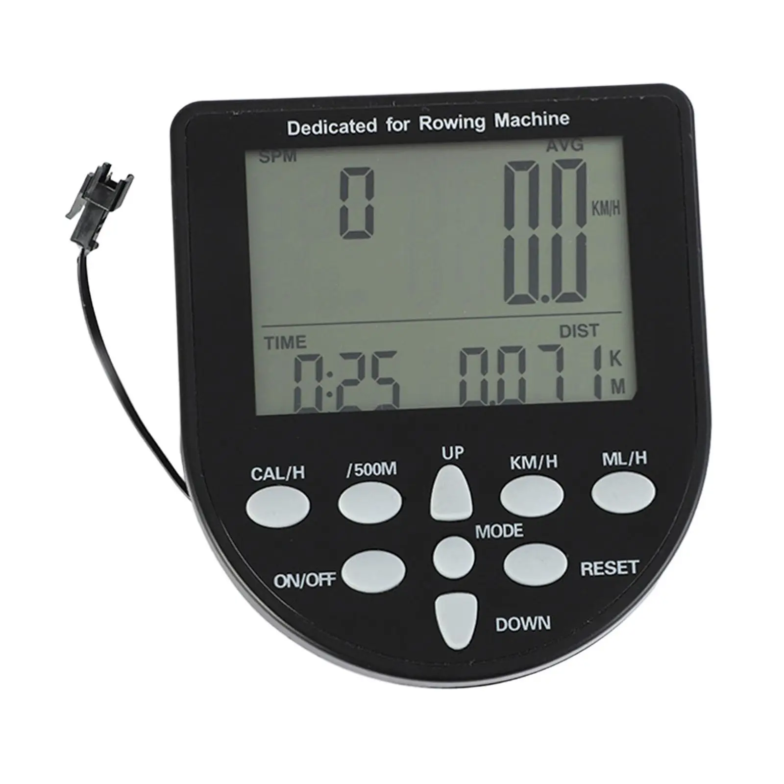 Water Resistance Rowing Machine Counter Replacement Universal Speedometer for Distance Display RPM Calories Heart Rate Home Gym