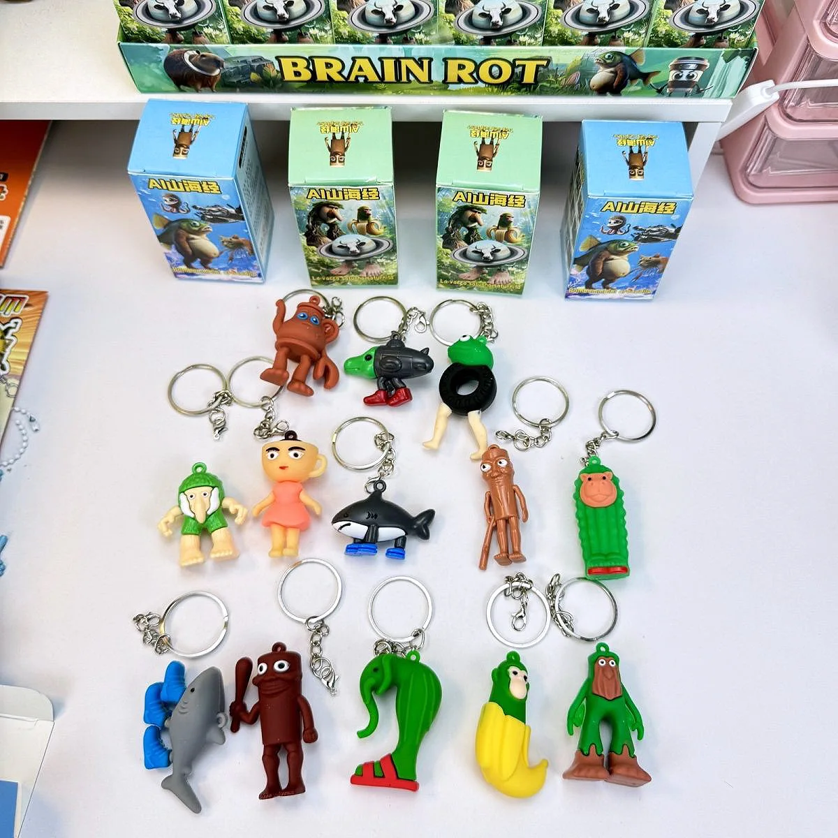 

24 Boxes Kapybara Anime Action Figure Mini Model Doll Pendant Cartoon Keychain Surprise Blind Box Toys Children Birthday Gifts