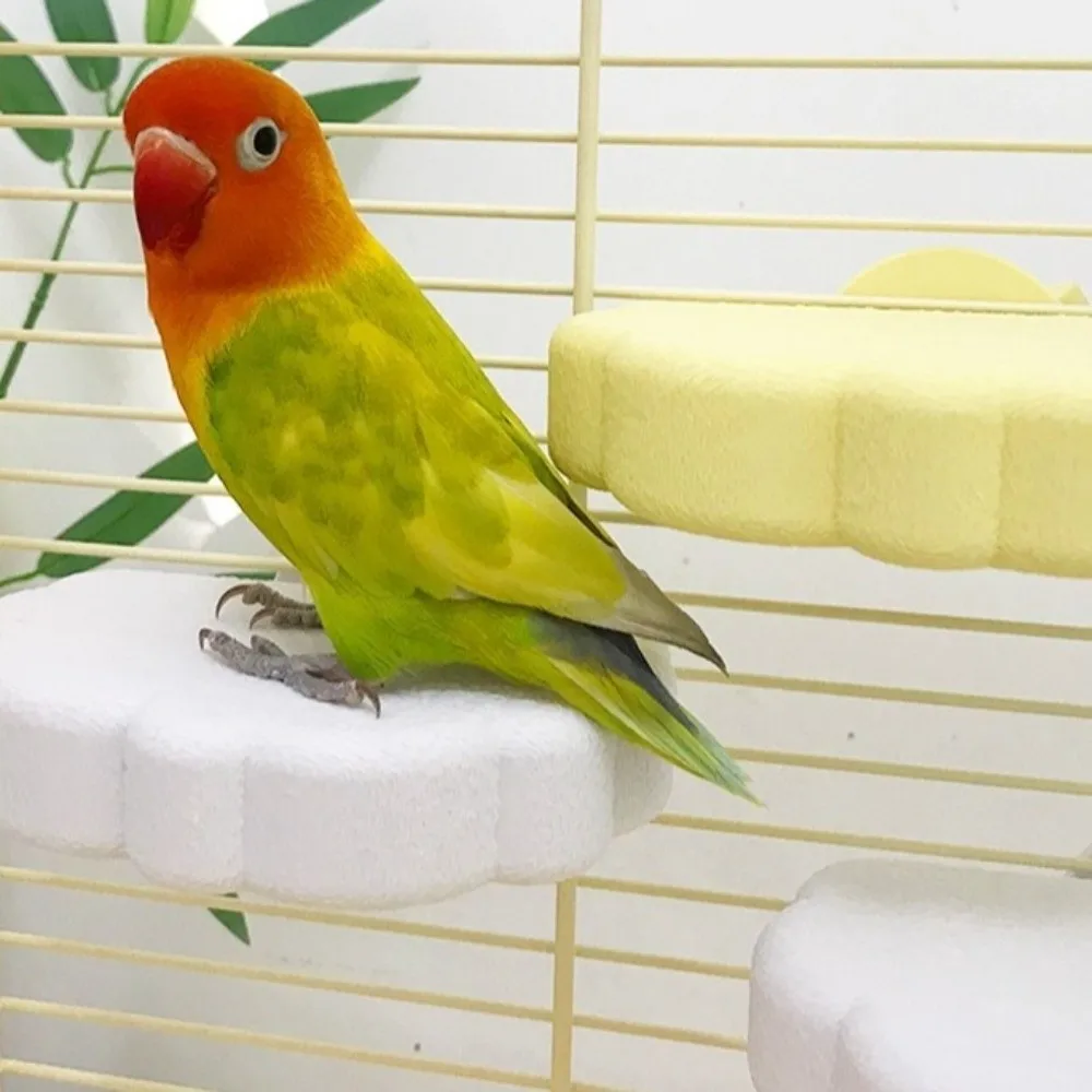 Cloud Shape Parrot Stand Bite Resistant Detachable Beak Grinding Stand Wear Resistant Plastic Claw Sharpener Budgie