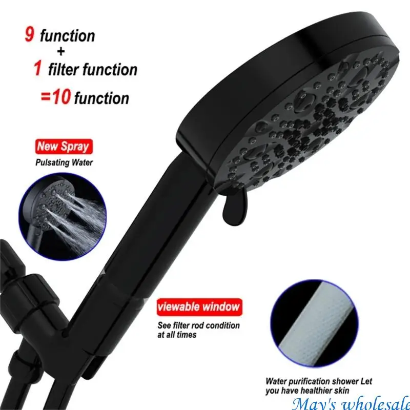High Pressure Shower Head Combo Filtered Handheld Shower Head Set with 10 Functions Elevates Your Bathing Experience 448A