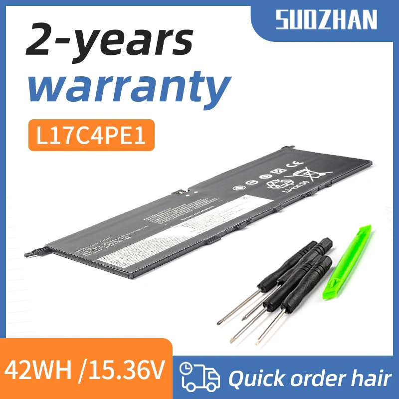 SUOZHAN  New L17C4PE1 L17M4PE1 15.36V 42WH Laptop Battery For LENOVO YOGA S730-13 S730-13IWL (81J0) IdeaPad 730S 13 730S-13IWL