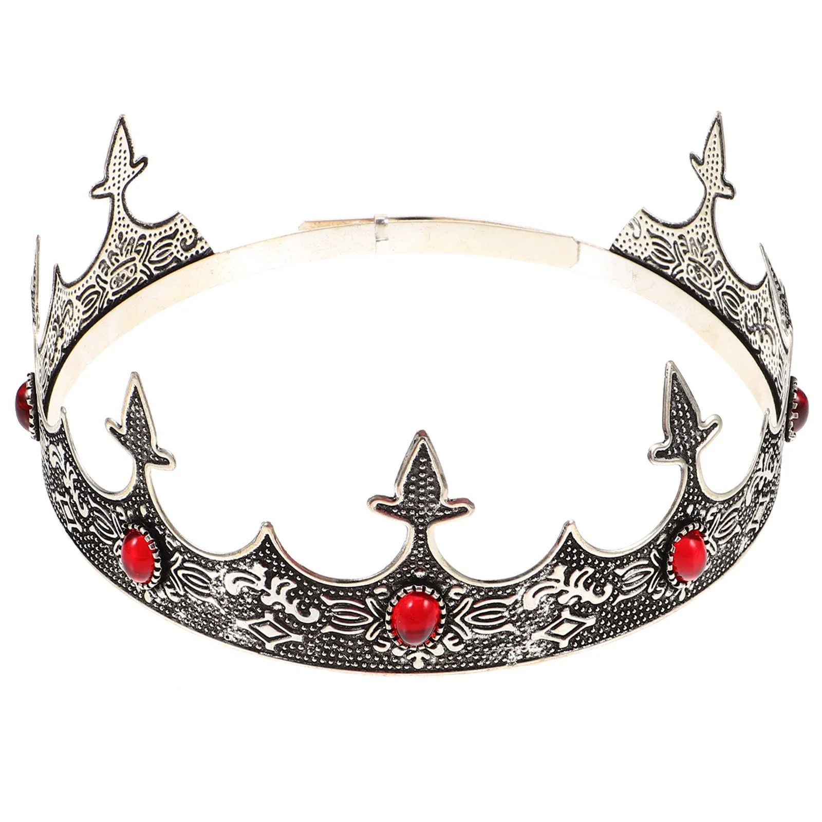 

Vintage Royal Crown Headpiece for Men Women Cosplay Costume Party Decorative Tiaras Retro Medieval Accessory