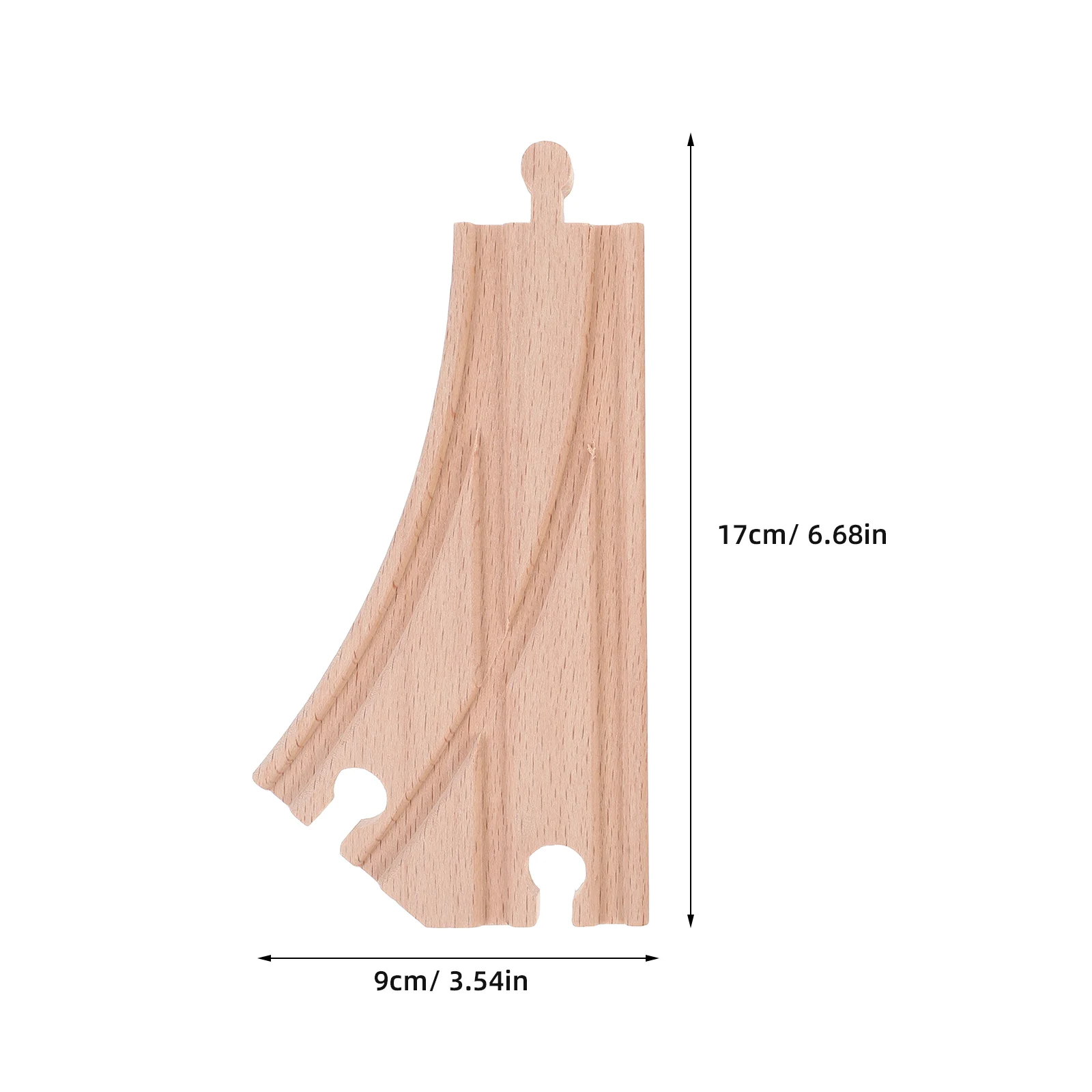 2 szt. Drewniane akcesoria do kolejki, wielokierunkowe przełączniki torowe, rozszerzalne elementy kolejowe, edukacyjny drewniany zestaw kolejowy