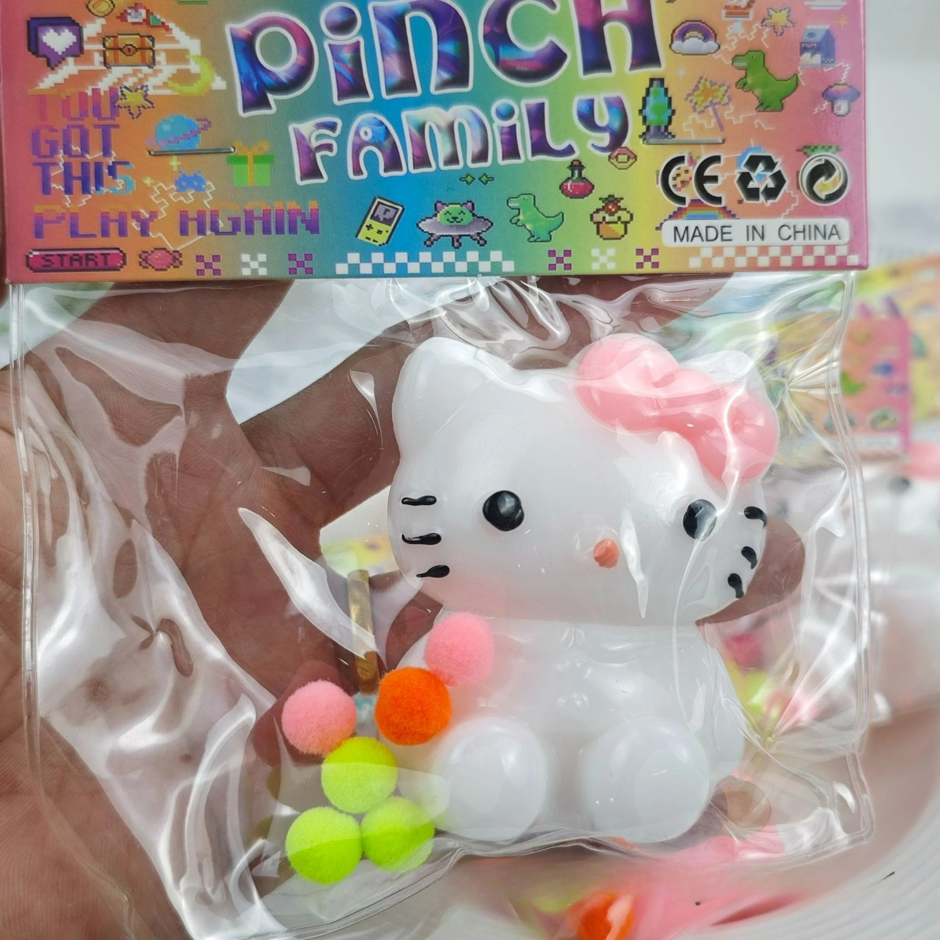 Sanrio Hello Kitty Squeeze Dezelfde grensoverschrijdende buitenlandse handel Ontluchting Stress Relief Squeeze Schattig huisdier Decompressie Speelgoed Kitty