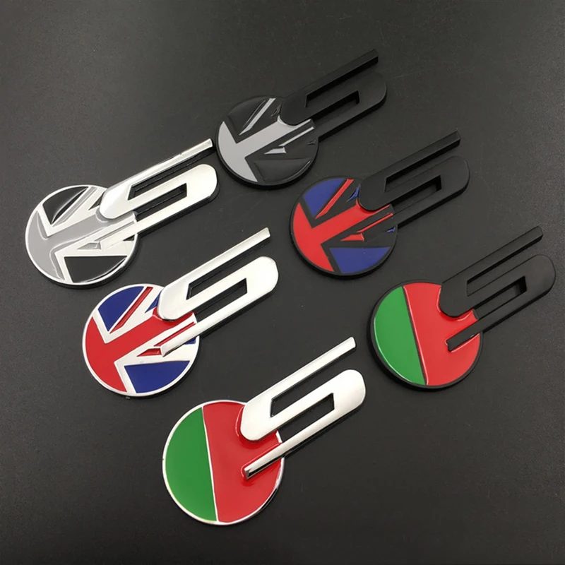 3D Metal S R Logo Car Sticker Side Fender Rear Trunk Emblem Badge Decals for Jaguar X-TYPE F-TYPE XE XF XJ XJR XFR Accessories