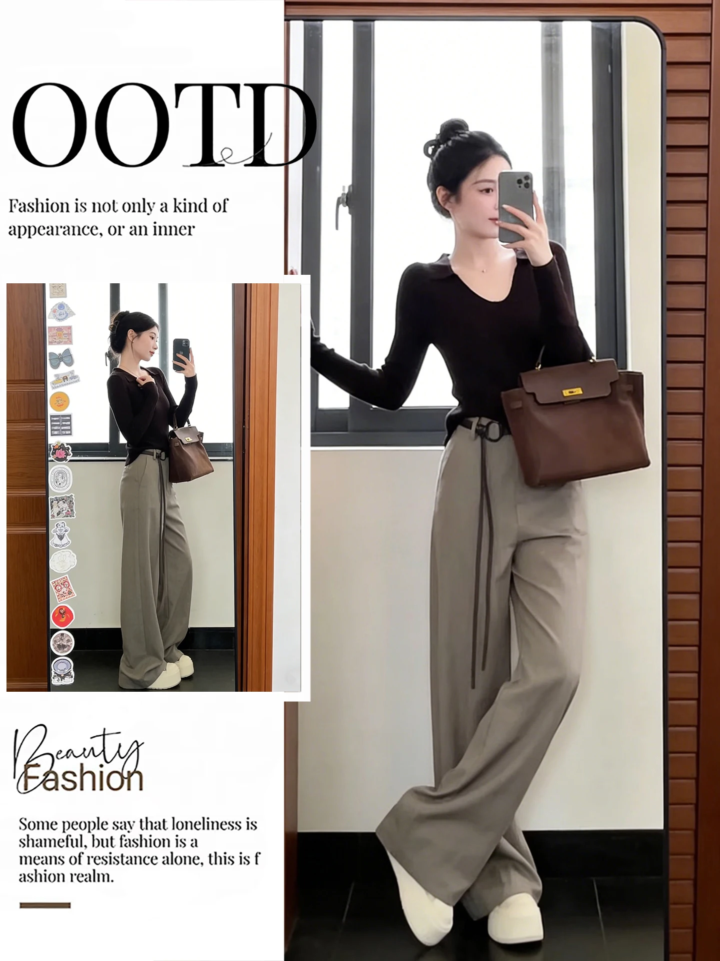 

Весенне-осенний женский повседневный вязаный костюм 2026: облегающие брюки с высокой талией и V-образным вырезом, удобный и универсальный комплект