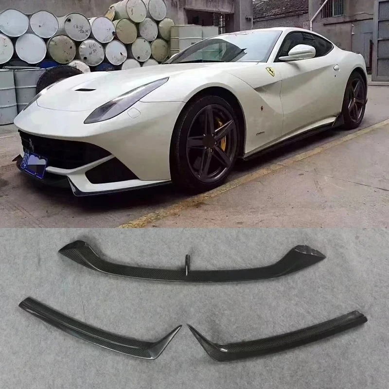 

for Ferrari F12 Real Carbon Fiber Front Bumper Lip Splitter Car Body Kit 2013