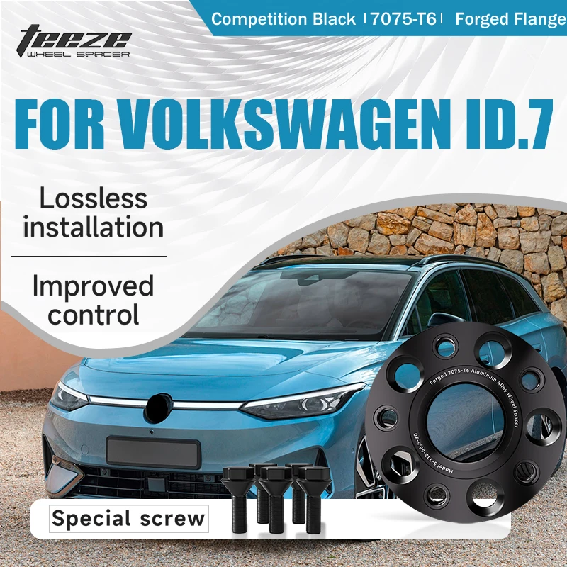 

Teeze 2/4pcs 5x112 57.1 M14 x 1.5 Hub Centric Black Forged wheel spacer For Volkswagen ID.7 Flange Plate 15/20/25/30/35mm