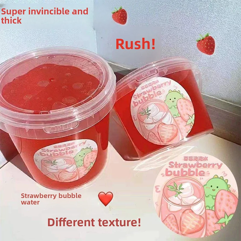 Caja súper grande de juguete de masa viscosa, arcilla de gelatina suave, agua falsa, cubo de leche antiadherente, juguete hecho a mano para apretar, juguete de alivio Srtess para adultos y niños