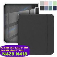 Acrylic Case for Kobo Libra Colour 2024 7'' Soft TPU Frame Smart Shell for Kobo Libra Colour N428 Libra 2 Auto Sleep/Wake Cover