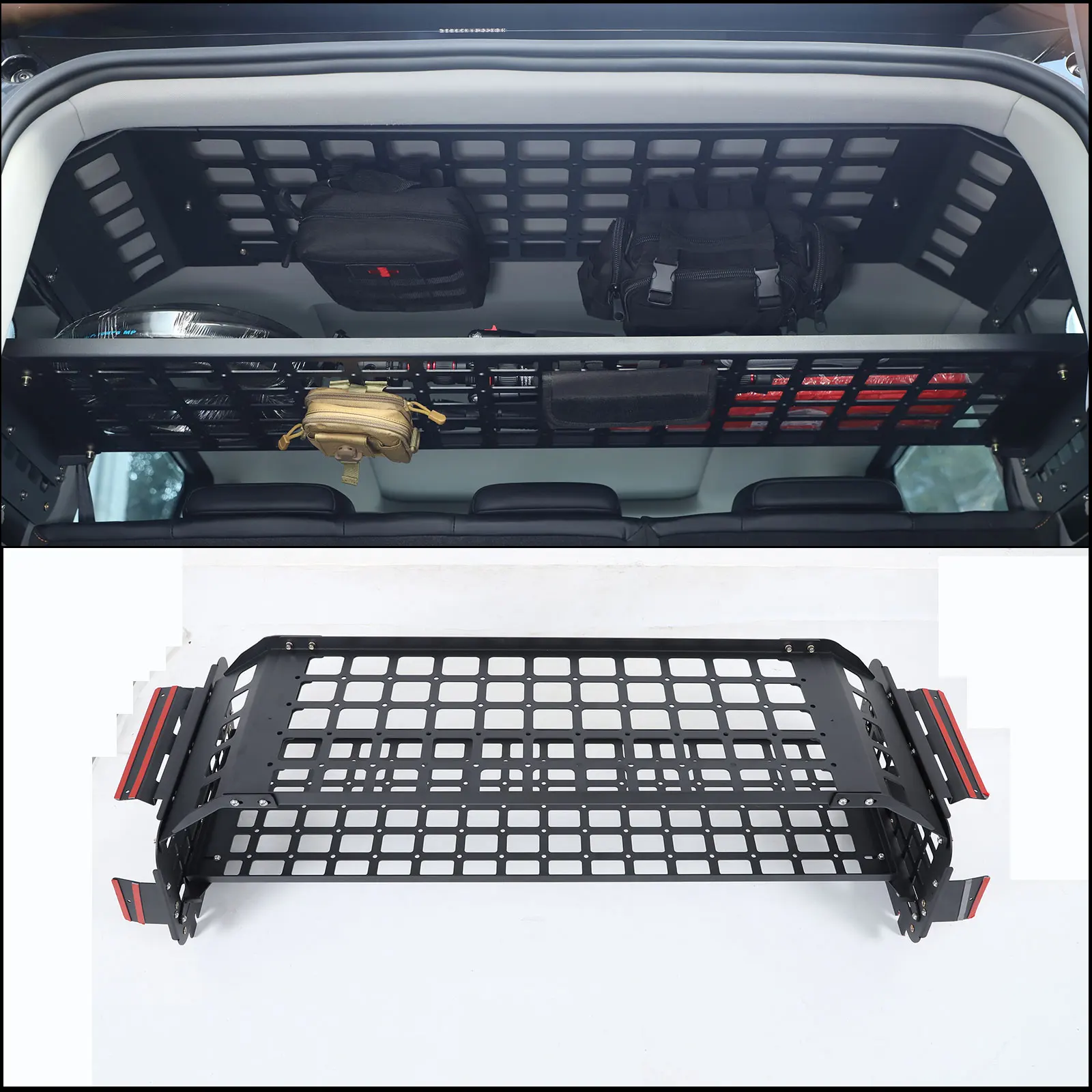 For Chery ICAR 03 Jaeco J6 2024+ Aluminum alloy Car Rear Window Storage Rack Multifunctional Trunk Organizer for Automobiles