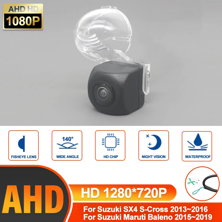 

Автомобильная камера заднего вида ночного видения, парковочная камера заднего вида HD AHD CCD для Suzuki SX4 S-Cross Maruti Baleno 2013 ~ 2016