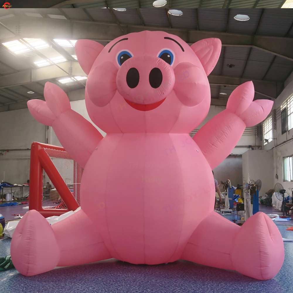 

Free Ship Outdoor Activities advertising 4m/5m/6m/10m Giant Inflatable Pink Pig Model customized air balloon animal replica