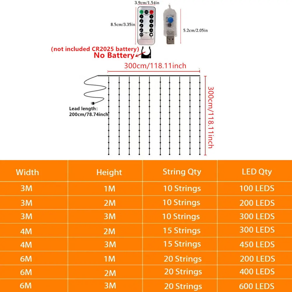 300 светодиодный оконная штора String светильник Свадебная вечеринка домашний сад спальня наружные внутренние настенные украшения