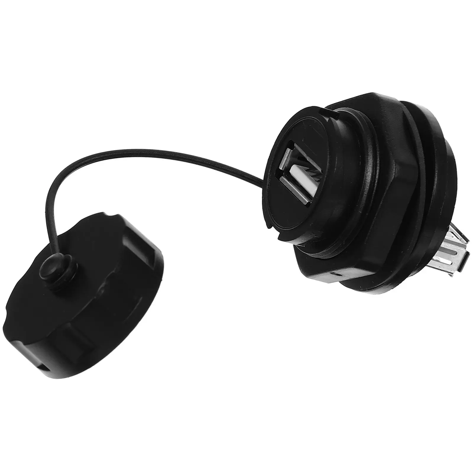 

USB Coupler Bulkhead Connector USB 2.0 Waterproof Panel Mount Pass Through Data Extension Adapter Bulkhead Connector