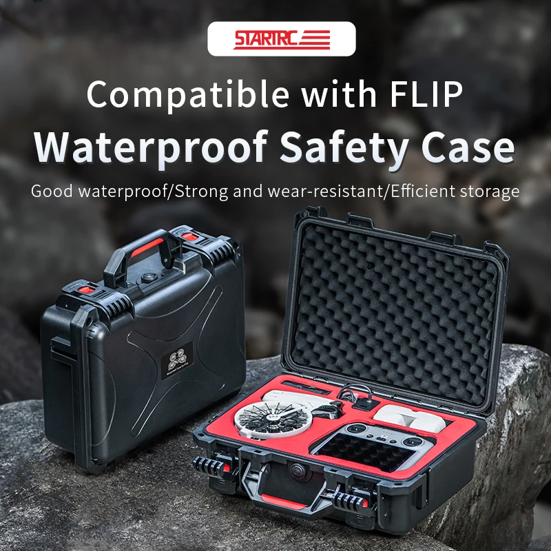 

STARTRC For DJI Flip Waterproof Box Carrying Case Hard Shell Storage Case Travel Portable Suitcase For DJI FLIP Fly More Combo