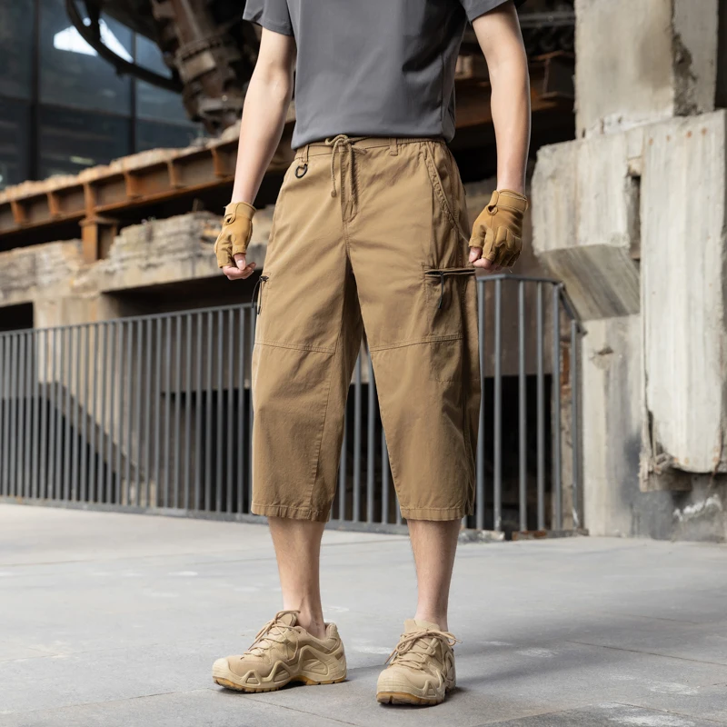 

New product Summer men's casual pants work pants eight-inch shorts, American-style men's high-quality loose pants