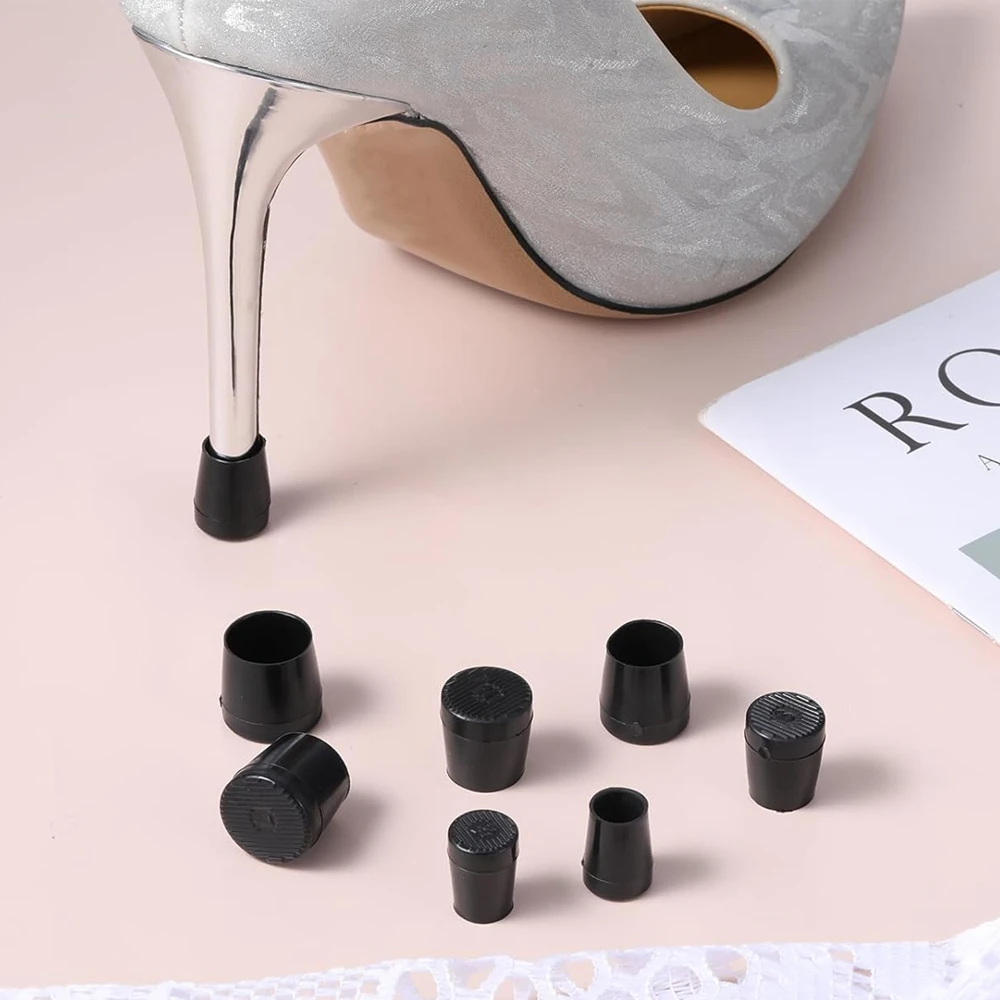 

20 Pairs/lot High Heel Protectors Round Shape High Heel Protective Covers Non-slip Wearable Heel Stoppers Shockproof Accessories