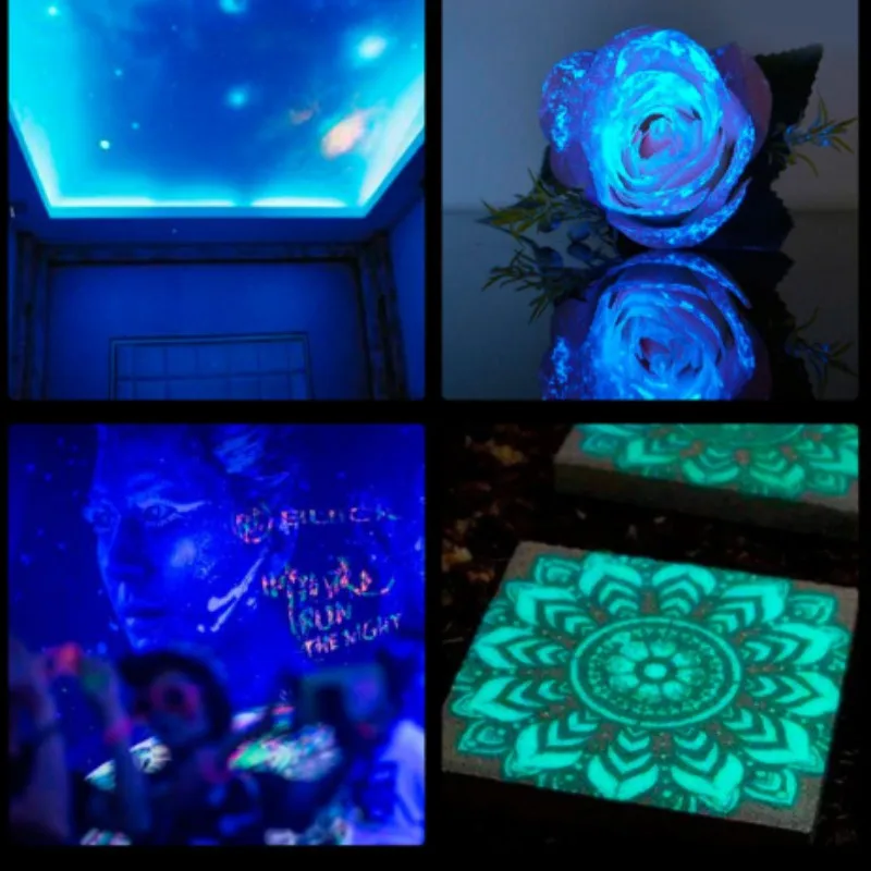 Pigmento de resina en polvo luminoso, molde de resina epoxi para decoración de uñas, purpurina que brilla en la oscuridad, suministros para