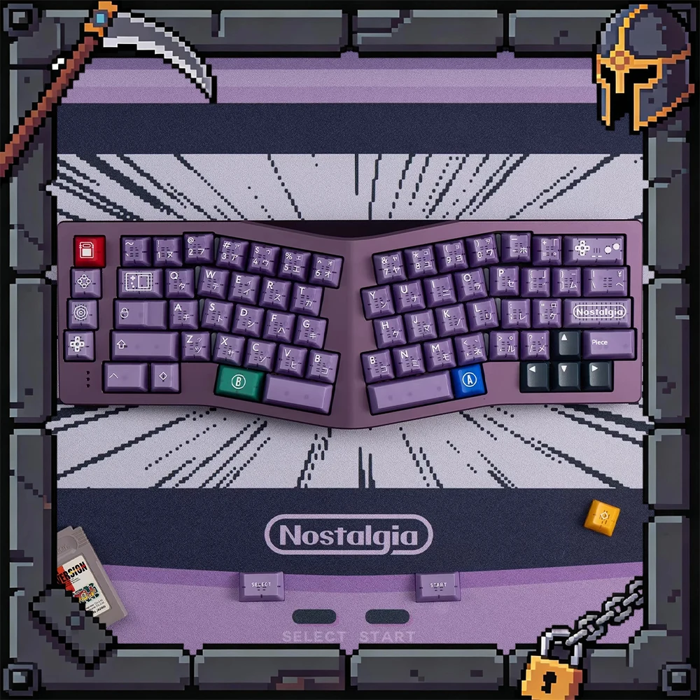 PBTfans Atomic Purple R2 PC Keycaps Abs Semipermeable Keyboard Keycaps Original Factory Customization For PC Accessories Gifts