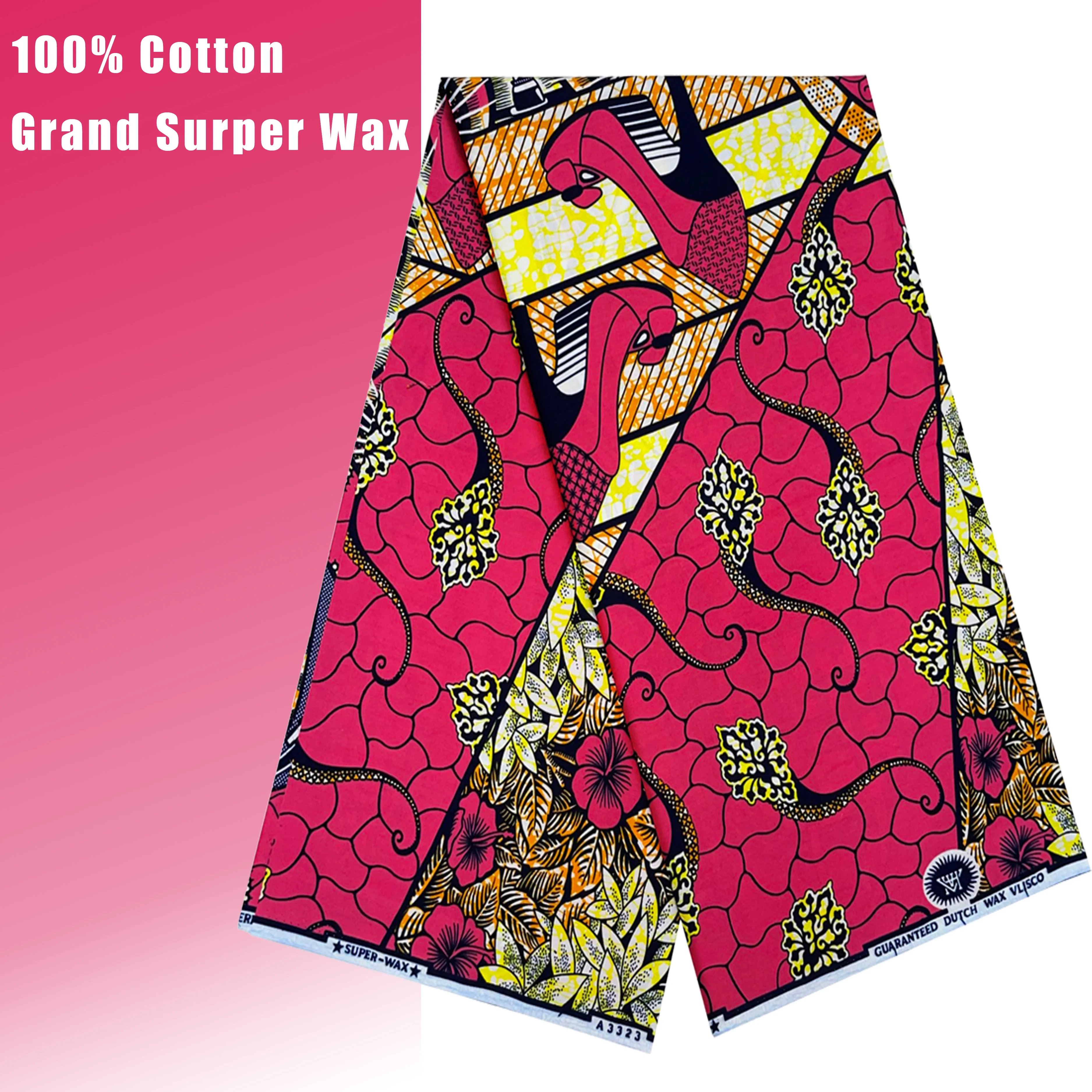 أزياء الشمع الناعم المطبوع 100٪ نسيج أنقرة القطن حقيقية أصيلة جديدة حار بيع فستان الزفاف المواد