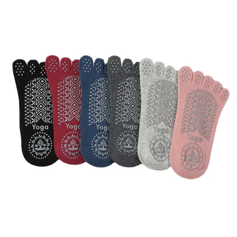 Women Non-Slip Five Fingers Pilates Socks Breathable Fitness Bandage Yoga Sock Ladies Gym Workout Ballet Dance Sports Socks