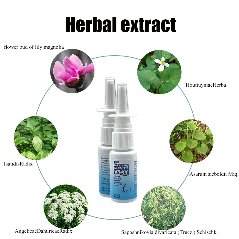 20ml Pure Natural Herbal Nose Spray Rhinitis Sinusitis Nasal Drops Make Your Nose More Comfortable And Smooth 20ML Nose Care