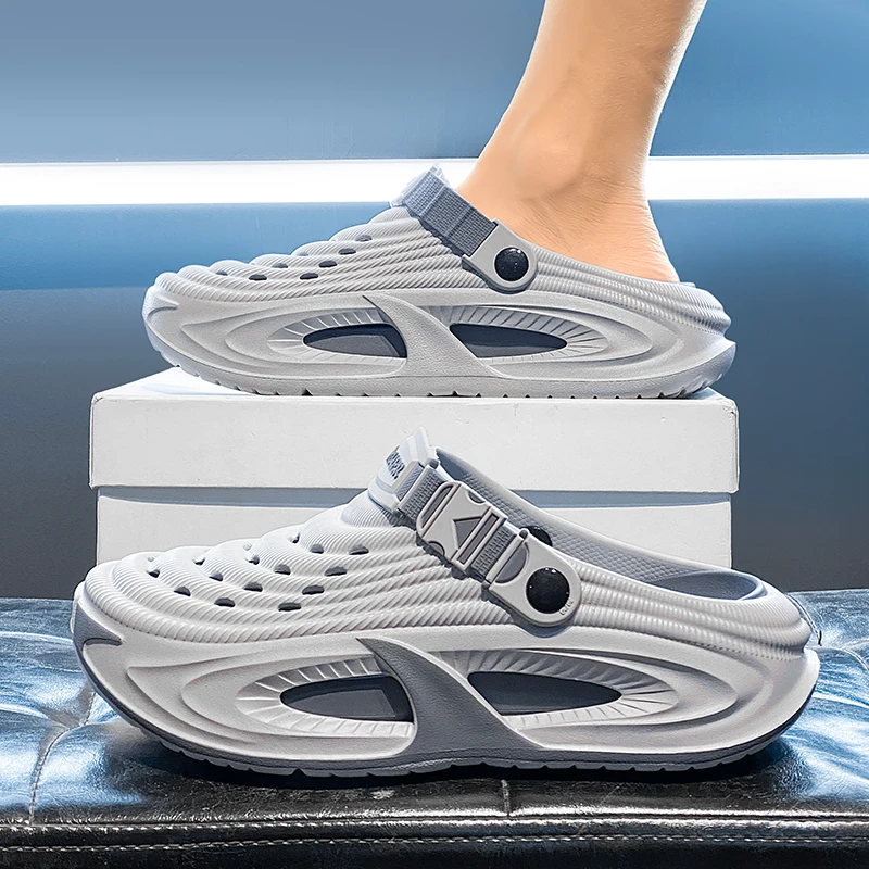Men's 2026 New Summer Outdoor Wearable Toe-Shaped Thick Bottom Anti-Slip Sports Sandals Casual Slip-On EVA Material Comfortable