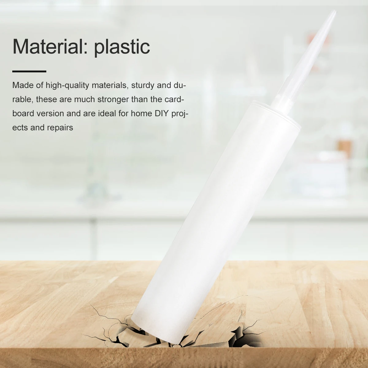

5 pcs Empty Caulk Tubes White Plastic Fillable Refillable Sealant Caulking Suitable Epoxy Grouting Tile Latex Repair CracksLeaks