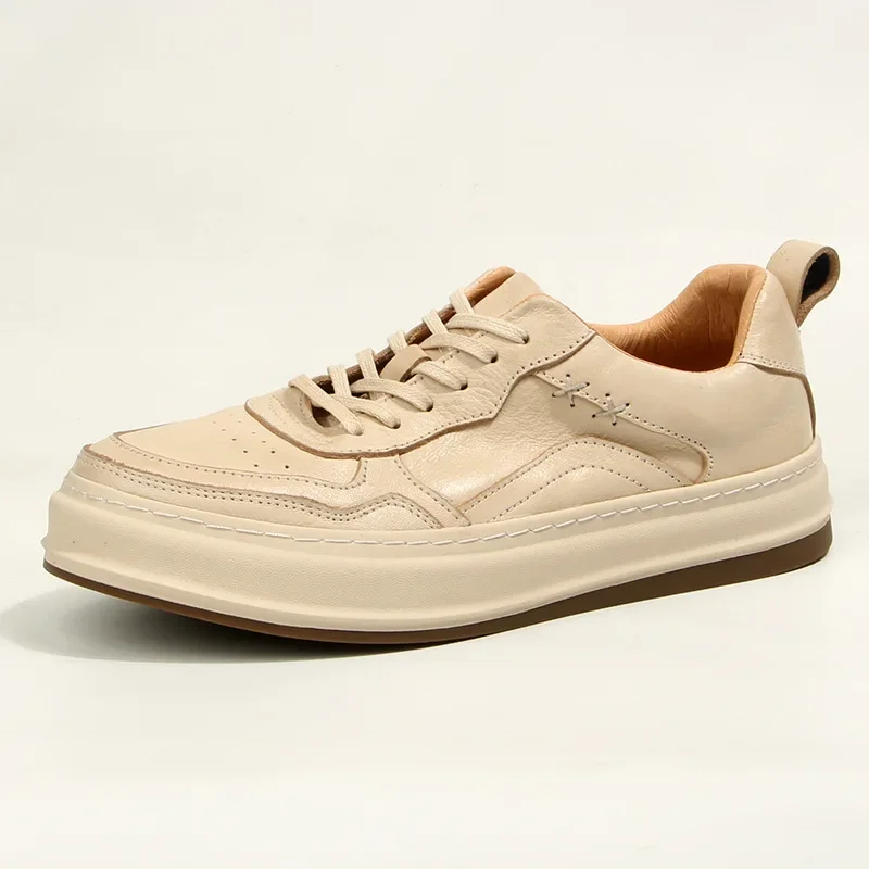 Washed Horse Leather Running Shoes Men's Casual Shoes Genuine Leather Retro Men's Shoes