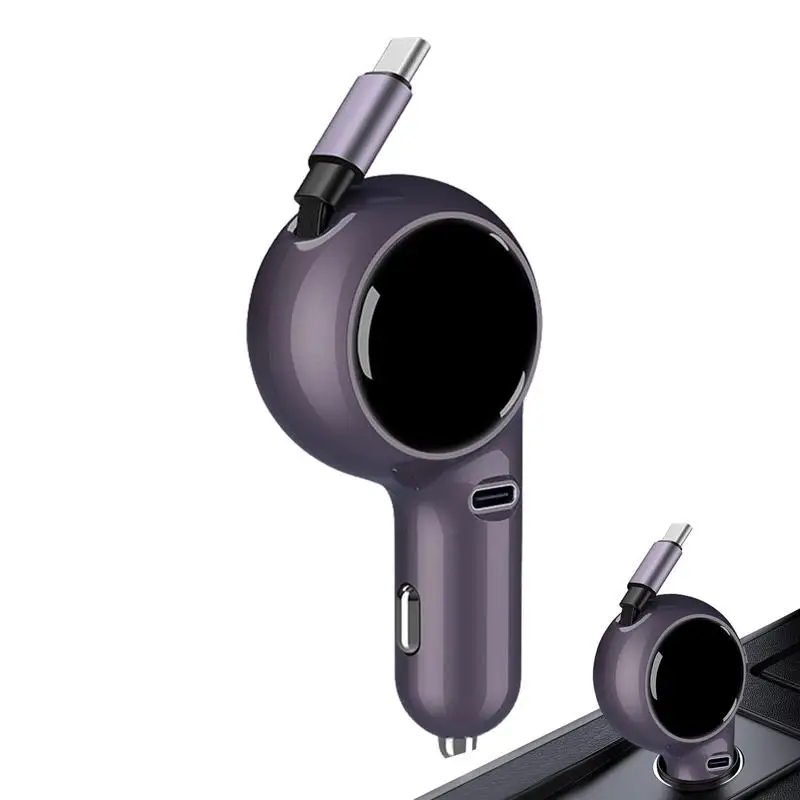 

Type-C Car Charger Multifunctional Super Fast Charging Adapter Double PD30W Super Charger Adapter In Car For Phone Tablet