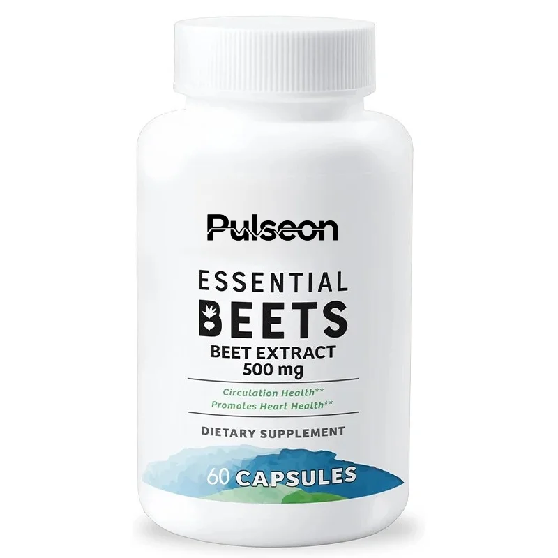 Beetroot Extract, Heart Health, Exercise Performance Vegan Supplement, Supports Circulation and Endurance. 60 Capsules