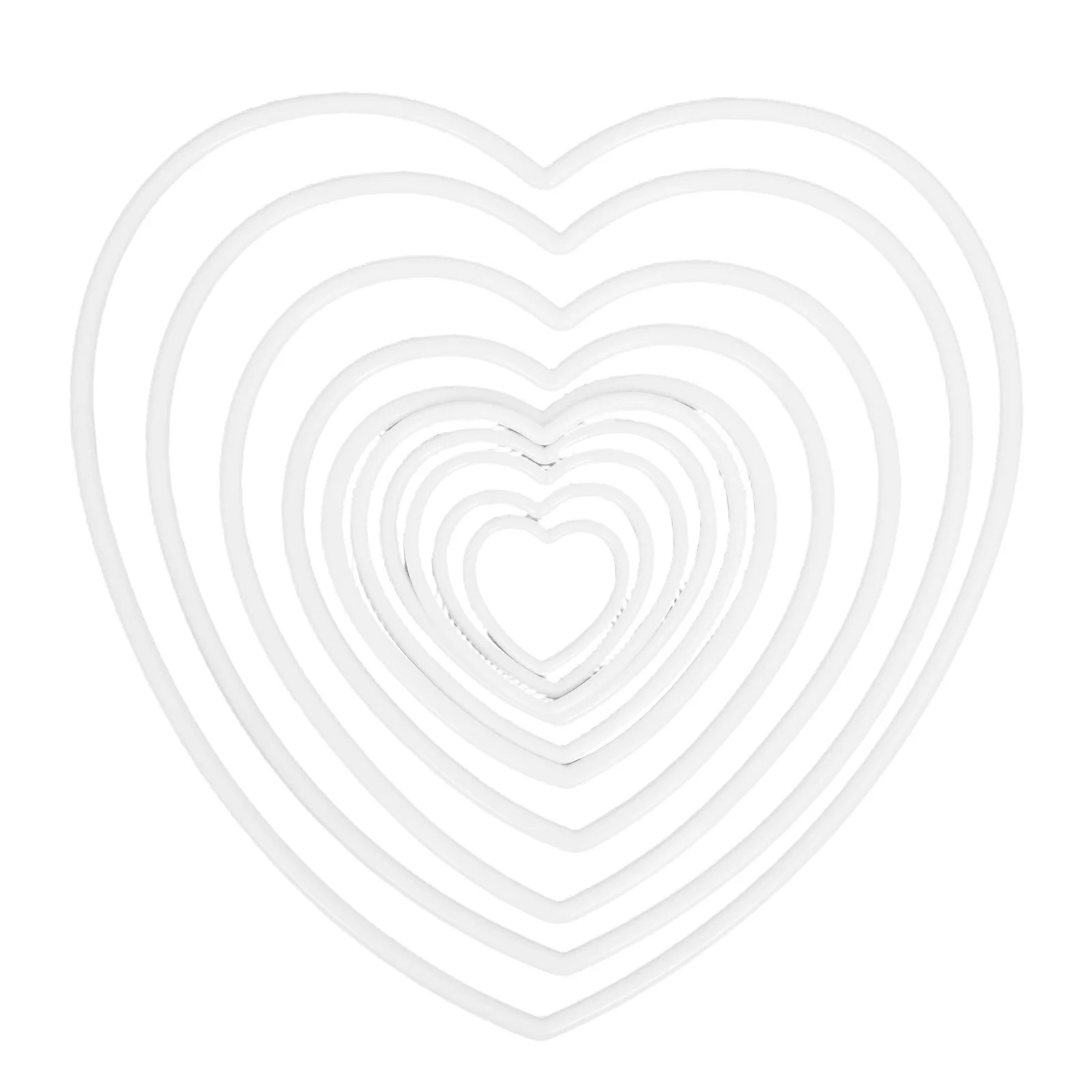 10Pcs Dreamcatcher Hoops Heart Shape Plastic Macrame Rings DIY Craft Supplies Small Rings for Handmade Dreamcatcher Decoration