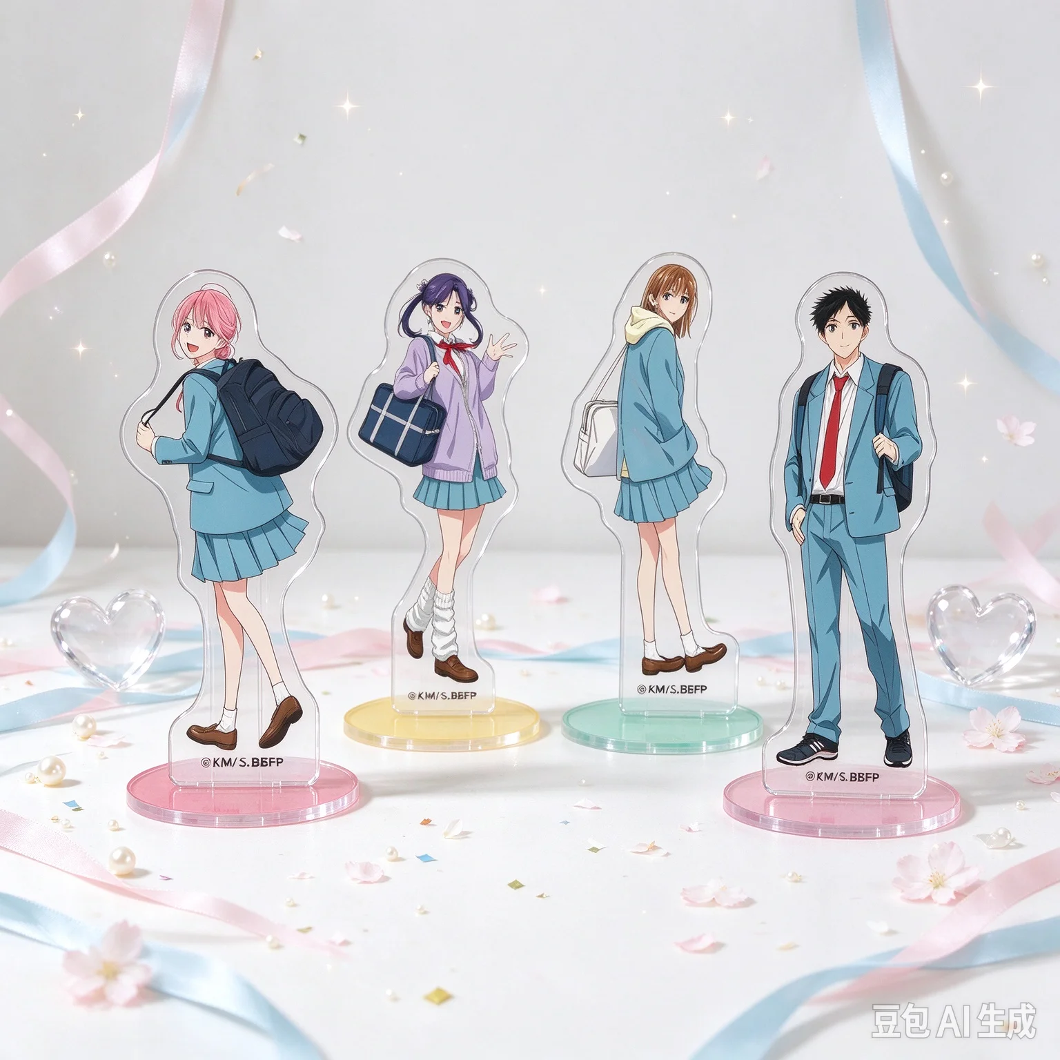 Anime Blue Box Acrylic Stand Model Bookshelf Decoration Lovely Products High Definition Images Bookshelf Decoration Keychain