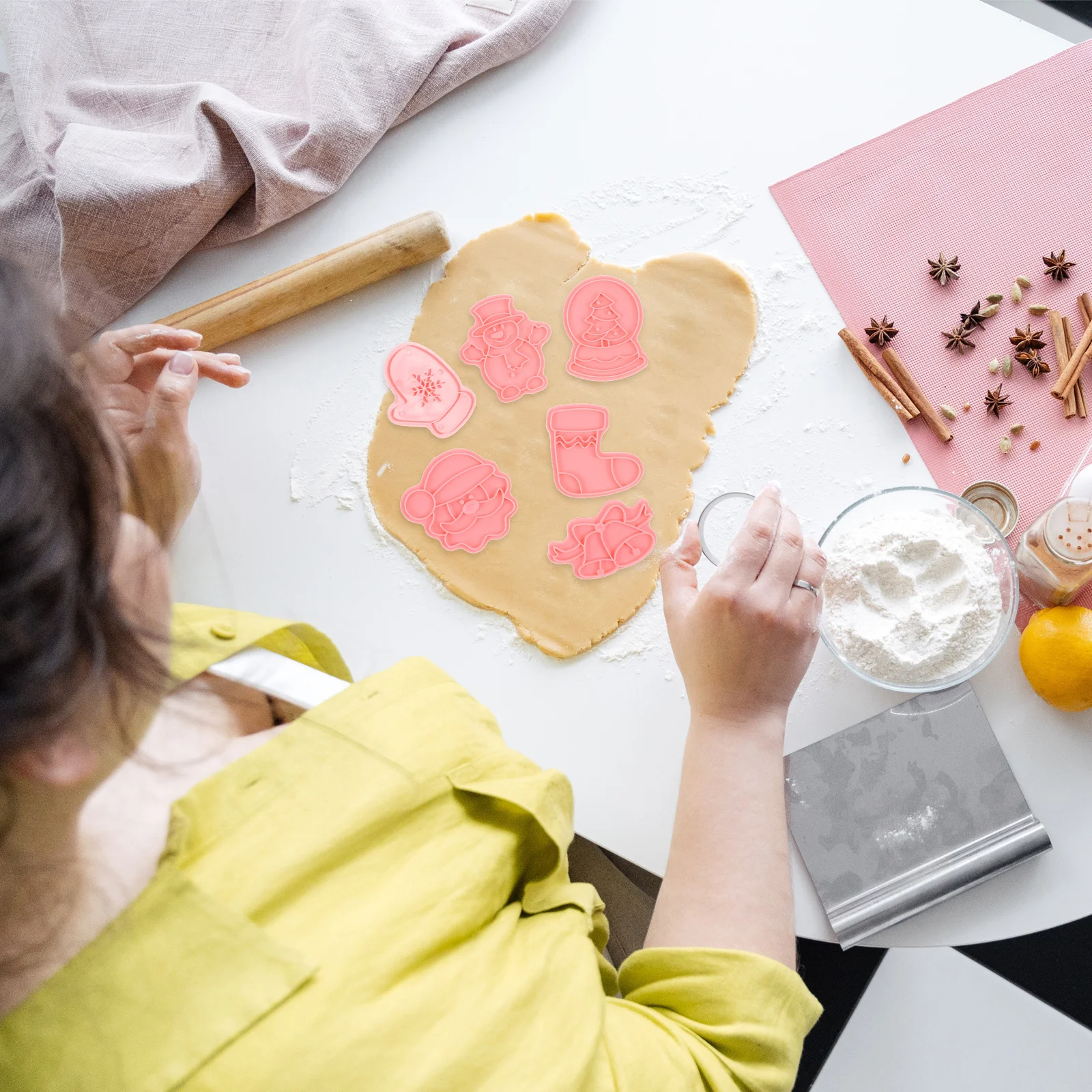 8 pezzi stampo per biscotti da forno stampi per goffratura per biscotti di Natale strumento per timbratura torta cartone animato fai da te per biscotti cioccolatini artigianato