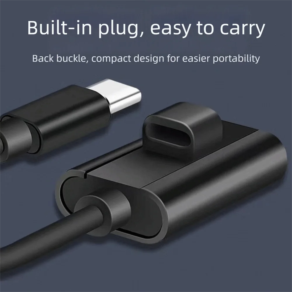 Aluminum Alloy Audio Adapter Female to Male 3.5mm Jack Male Type C to 3.5mm Adapter Clear Sound 2 in 1 Audio Splitter