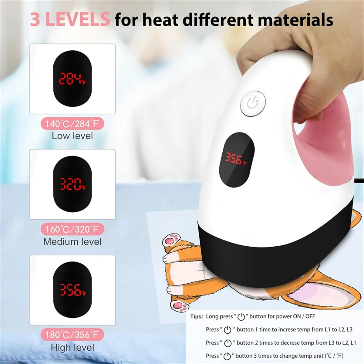 A002 Mini Heat , Heat Transfer Machine, Constant Temp Control, Insulated Safety Base, Fits for Crafts Eu Plug