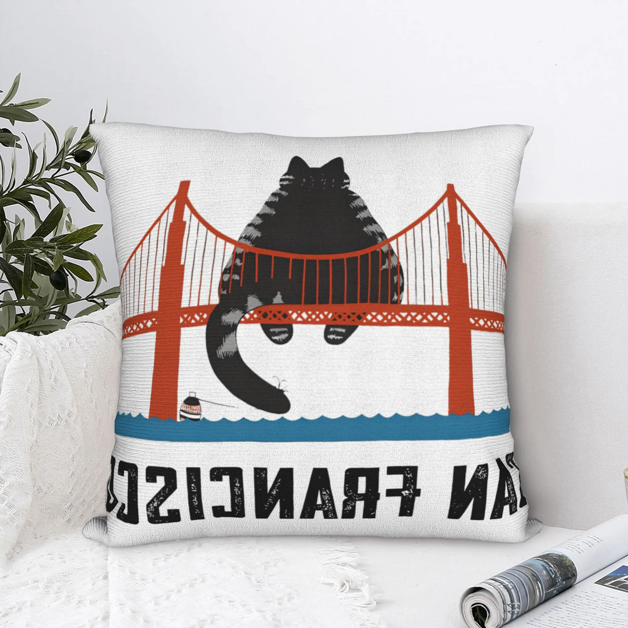 Pillow Case Ryan Gosling Cat Bridge Project Hail Mary Front Soft  Pillow Cover For Living Room Sofa Novelty Pillowcases