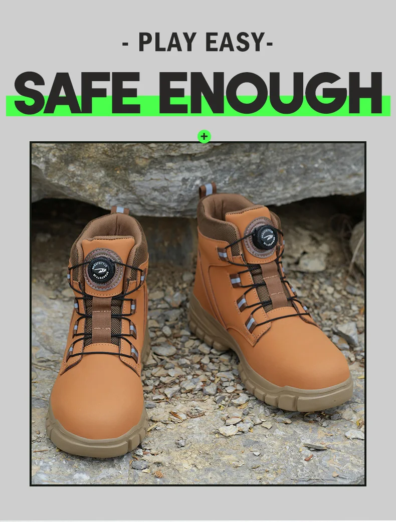 Neue Sicherheitsstiefel für Männer, unzerstörbare Arbeitsschuhe, Sneakers mit Stahlkappe, Schutzstiefel, stoßfest, durchtrittsicher, wasserdicht. – Detail 3