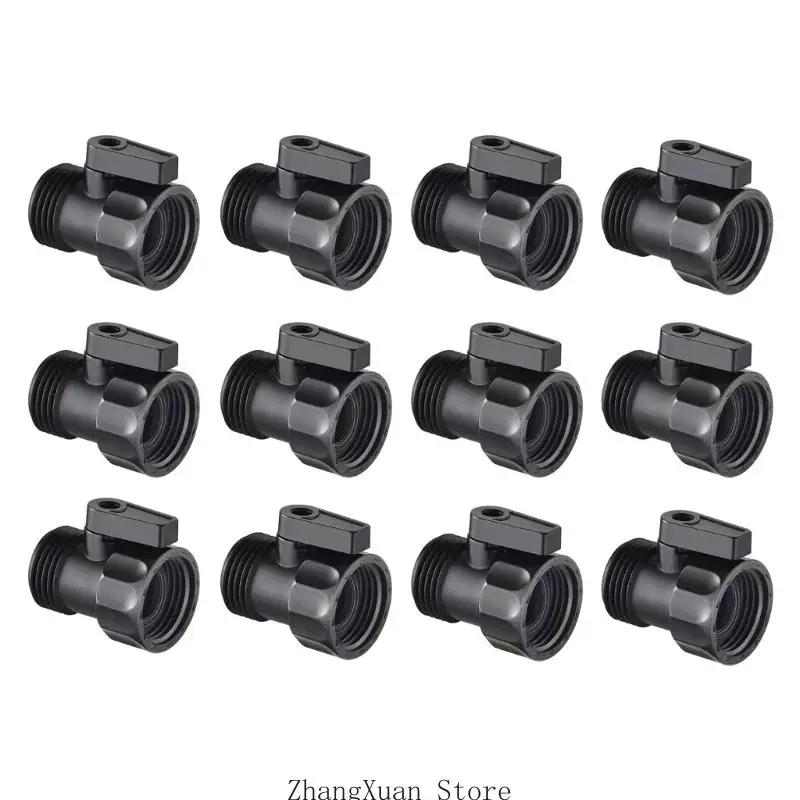 Gartenschlauch-Wasserstoppteile 12er-Pack, 3/4-Gewinde-Wasserabsperrkugelhähne 3XUF – Detail 9