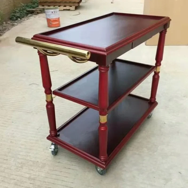 Commercial food truck Wine cart Restaurant Hotel hand push food cart Activity trolley KTV snacks, tea cart