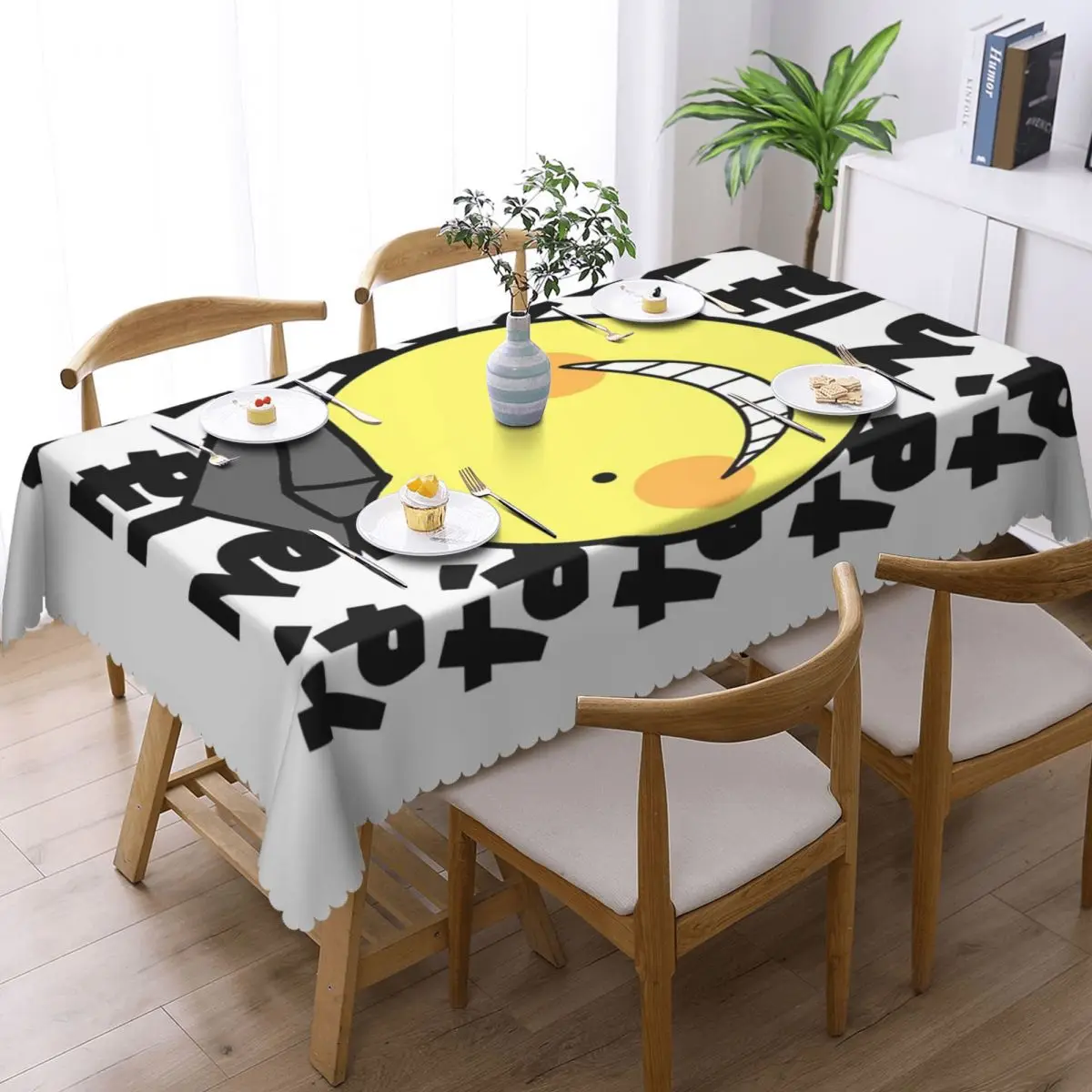 Assassination Classroom Octopus Koro Sensei Custom Rectangular Tablecloth Waterproof Table Cover for Dining Events Table Cloth